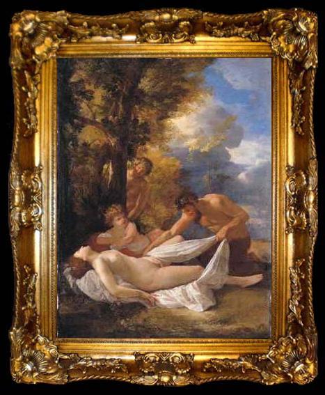 framed  Nicolas Poussin Nymph and satyrs, ta009-2
